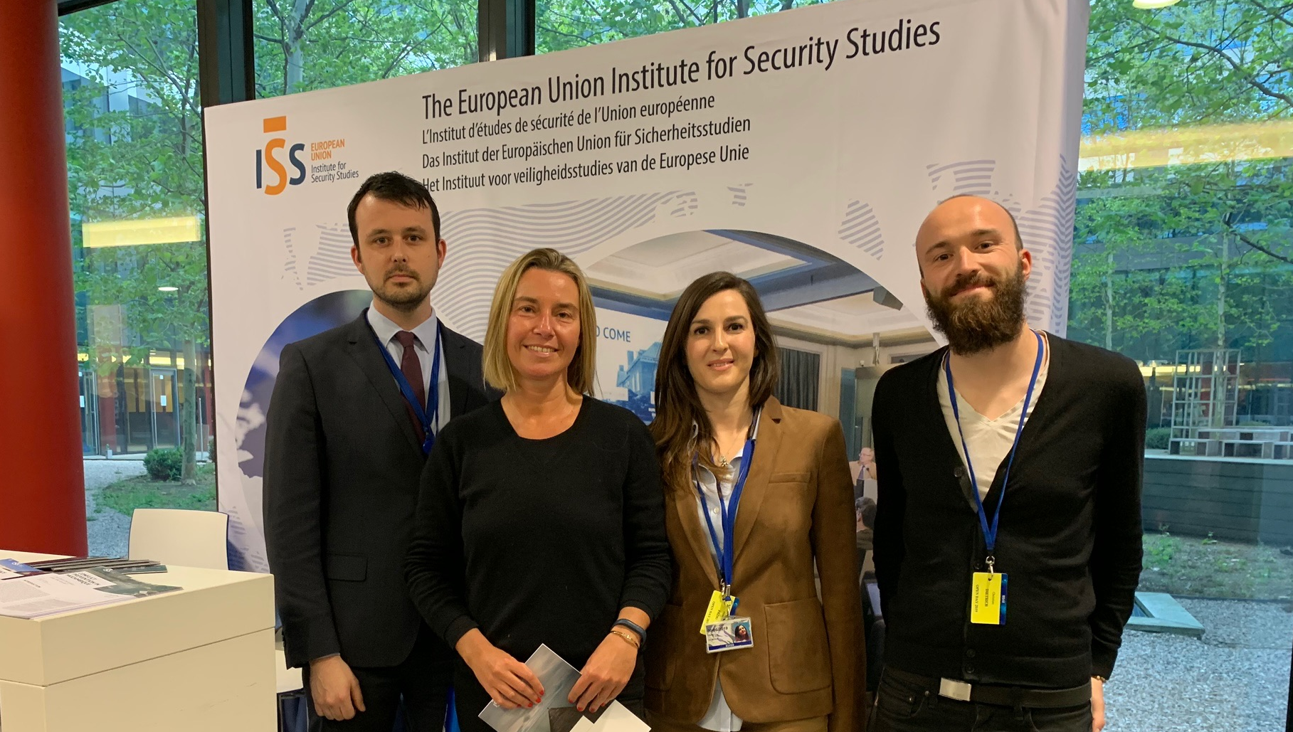 EUISS team and stand with HR/VP Mogherini