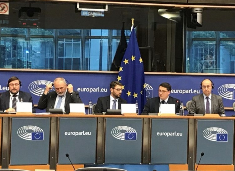 Photo of panel at European Parliament