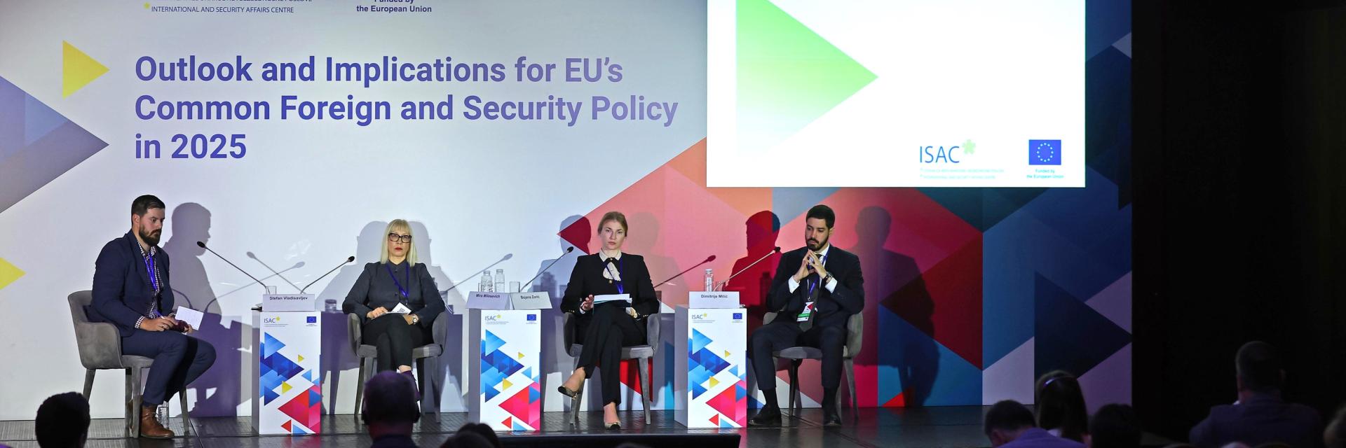 Image of EUISS analyst Bojana Zoric on a panel
