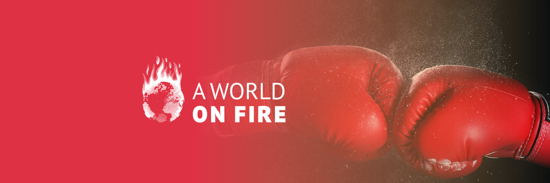 Boxing gloves & World on fire logo. Credit photo pixelshot via Canva