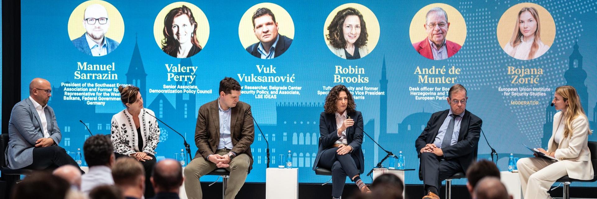 Panelists sitting on stage at the Sarajevo Security Conference. Credit photo: Sarajevo Security Conference 