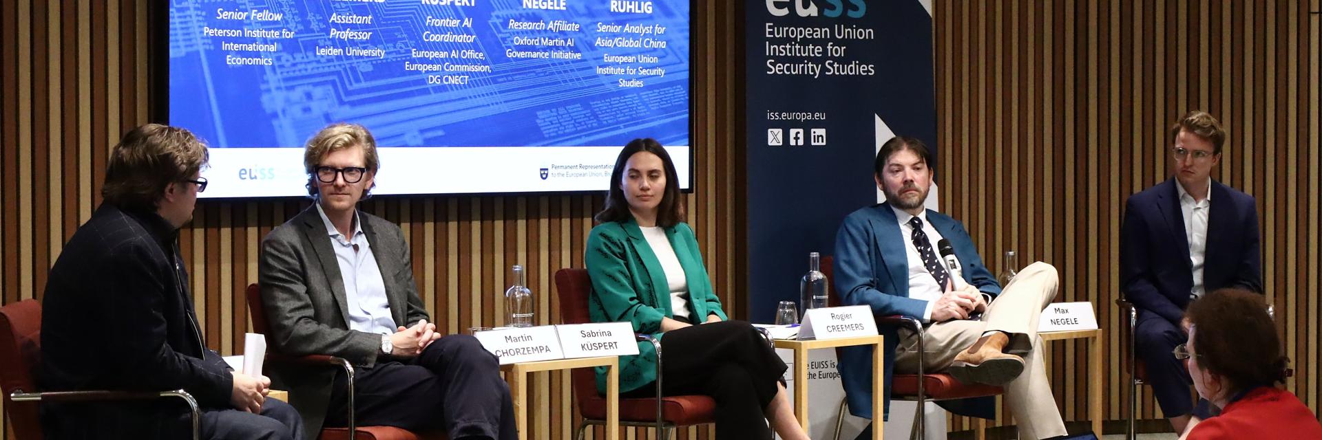Picture of speakers at the panel discussion. Image credit to EUISS.