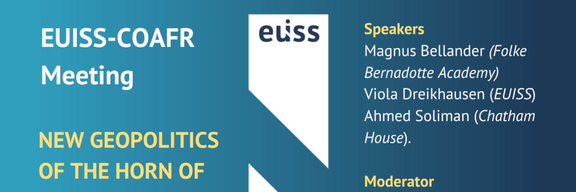 Title of the meeting on blue background © EUISS