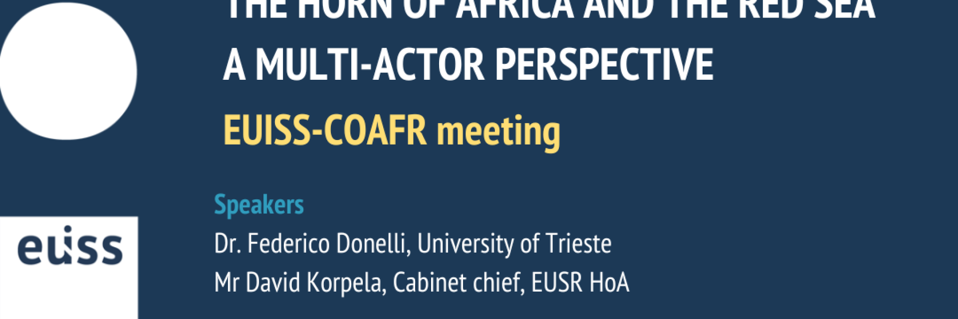 Title of event on dark blue background