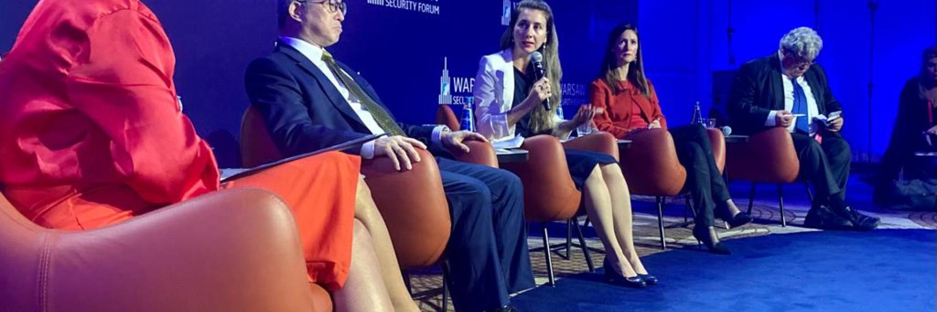 Image of Nad’a Kovalčíková at Warsaw Security Forum 2023 © EUISS