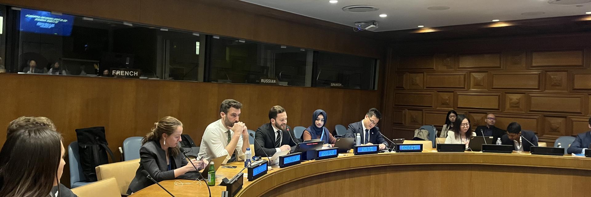 EUISS Analyst Andrea Salvi engaged in discussion © EUISS