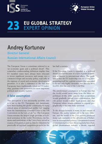 EU Global Strategy Expert Opinion No.23 u2013 Andrey Kortunov 