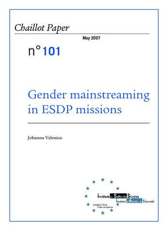 european union gender mainstreaming