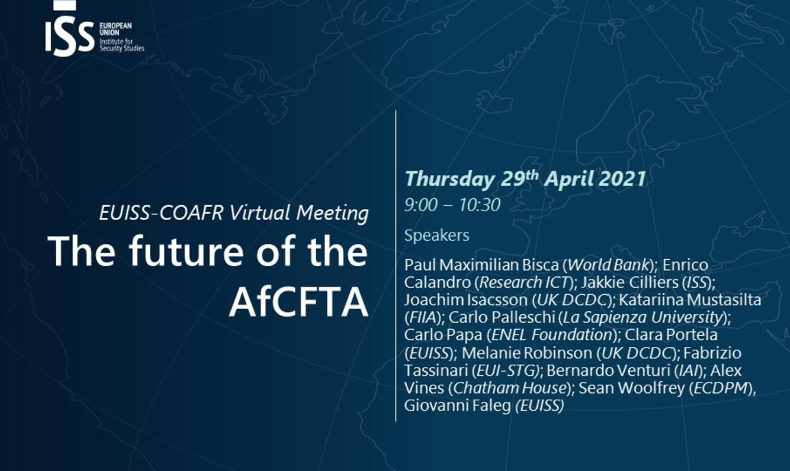 Backdrop of online COAFR meeting indicating date and topic