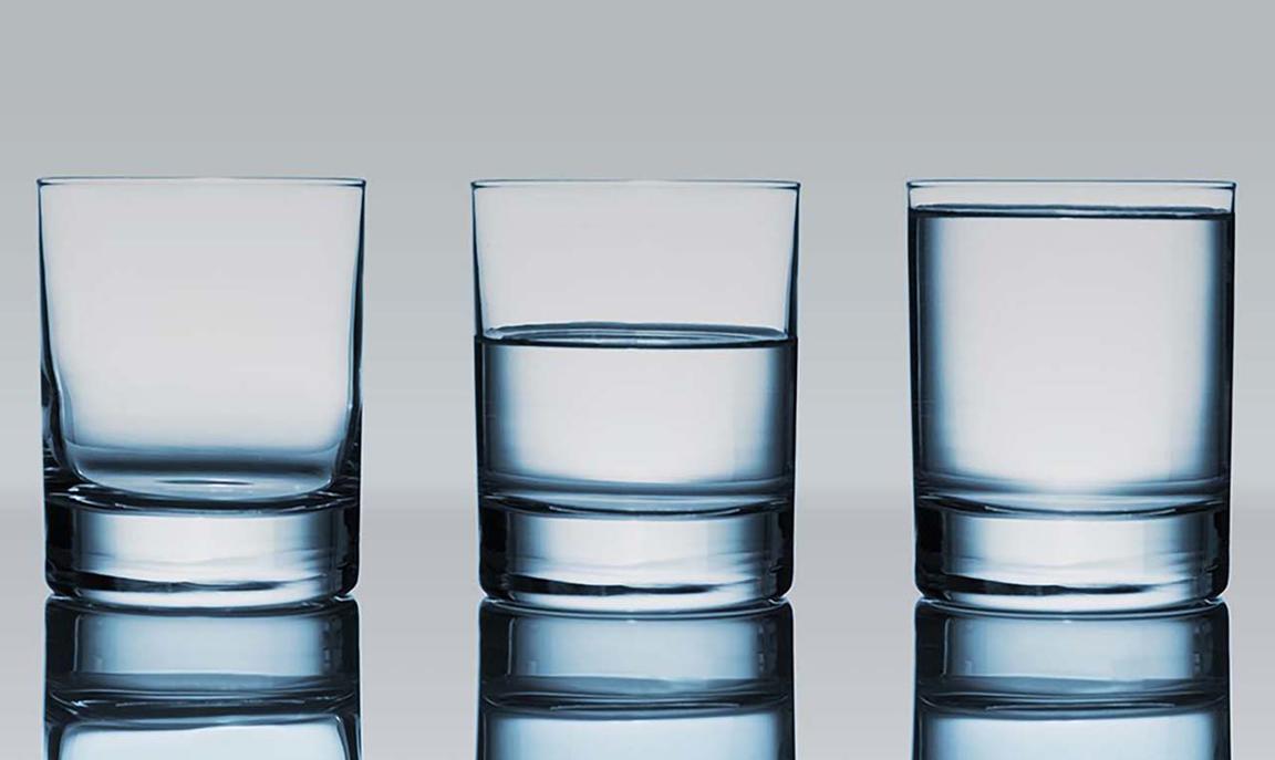 Abstract image of glasses filled with water © Envato Elements