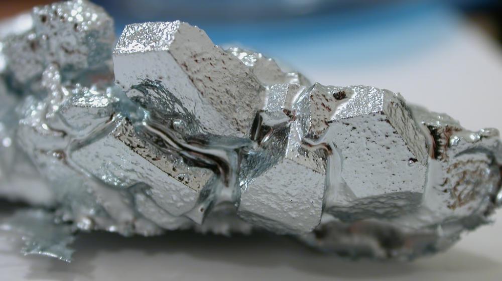 Gallium. Credit: en:user:foobar, CC BY-SA 3.0 <http://creativecommons.org/licenses/by-sa/3.0/>, via Wikimedia Commons