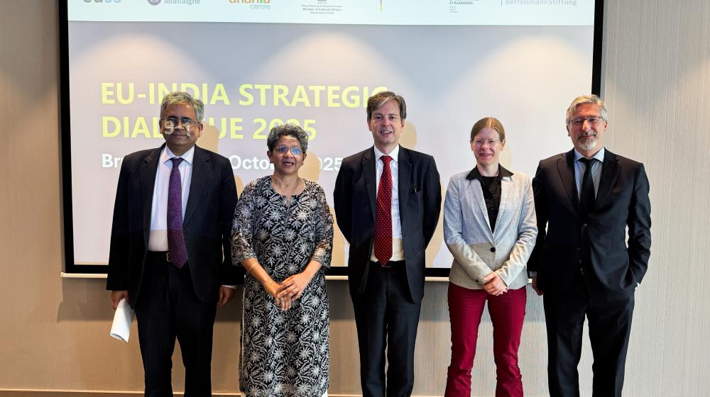 Participants at the 2025 EU-India Strategic Dialogue