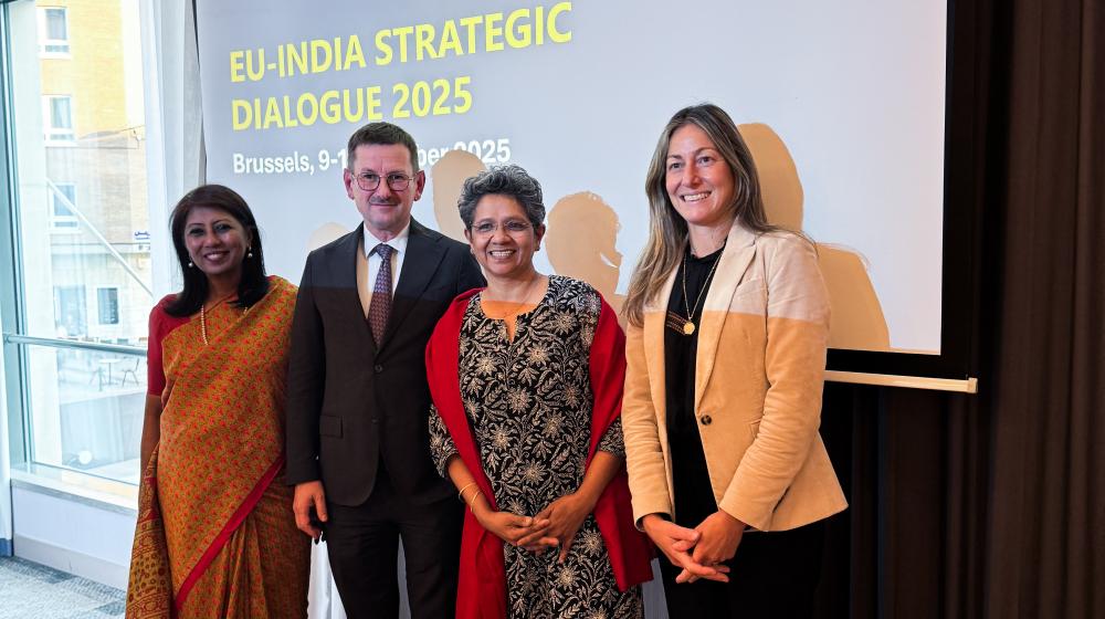 Participants at the 2025 EU-India Strategic Dialogue