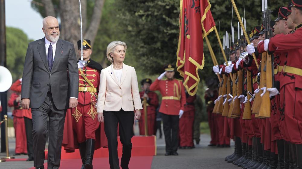 Edi Rama, on the left, and Ursula von der Leyen, during the latter's visit to Albania in October 2025 | © EC - Audiovisual Service