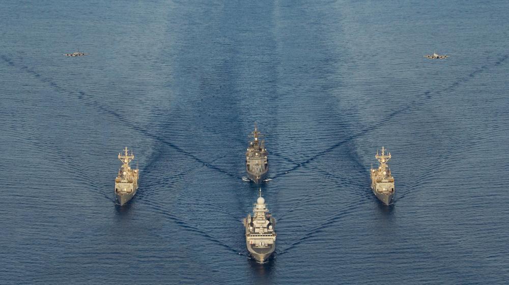 4 military boats sailing together on sea. Credit photo: EU Navfor/Atalanta/Flickr