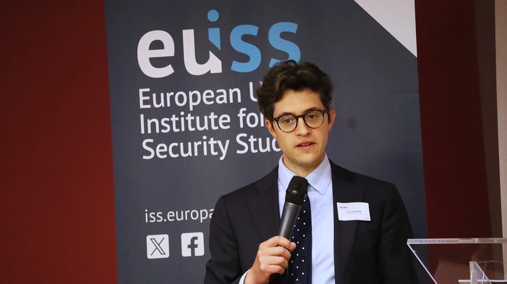 Picture of speakers at the panel discussion. Image credit to EUISS.