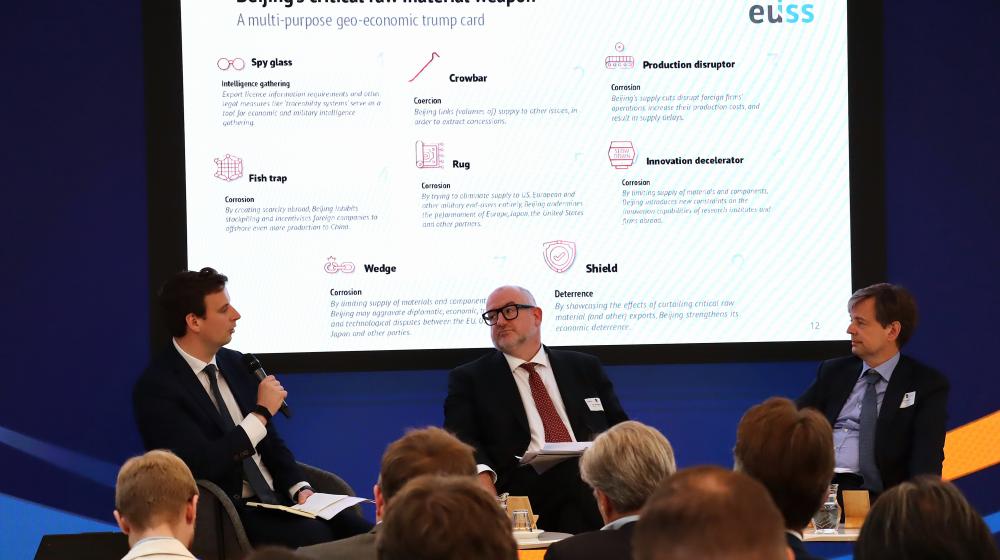 Picture of speakers at the panel discussion. Image credit to EUISS.