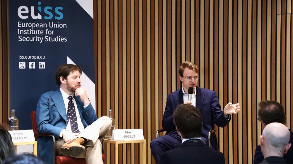 Picture of speakers at the panel discussion. Image credit to EUISS.