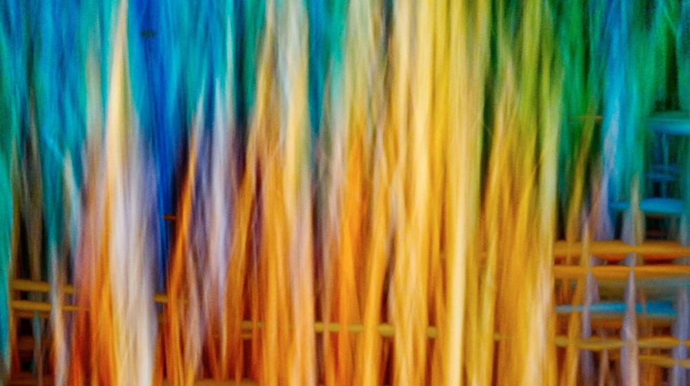 Digital abstract art of yellow and blue weaved flowing lines. Image credit to Robert Clark on Unsplash.
