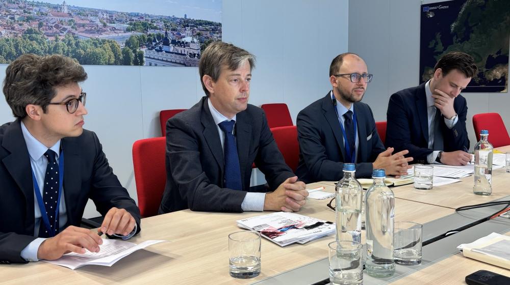 Picture of EUISS analysts during the presentation. Image credit to Kubilius' account on X.