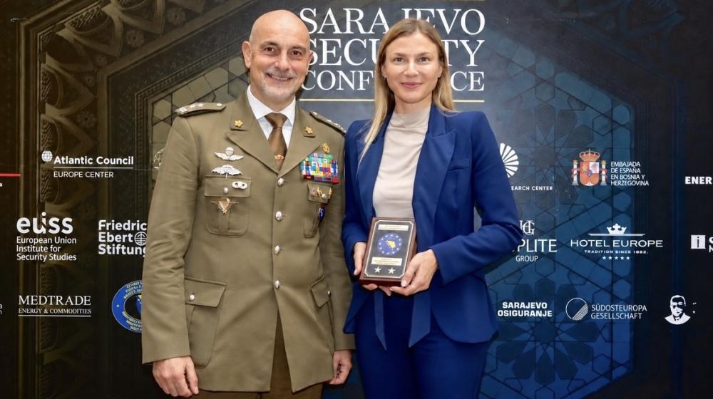 Major General Maurizio Fronda & Bojana Zorić at the Sarajevo Security Conference