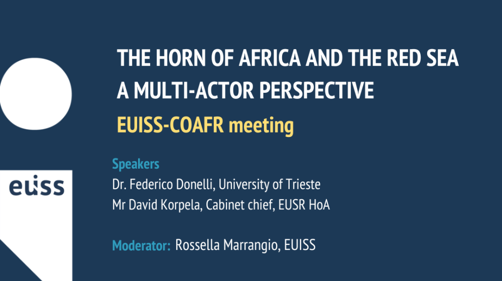 Title of event on dark blue background