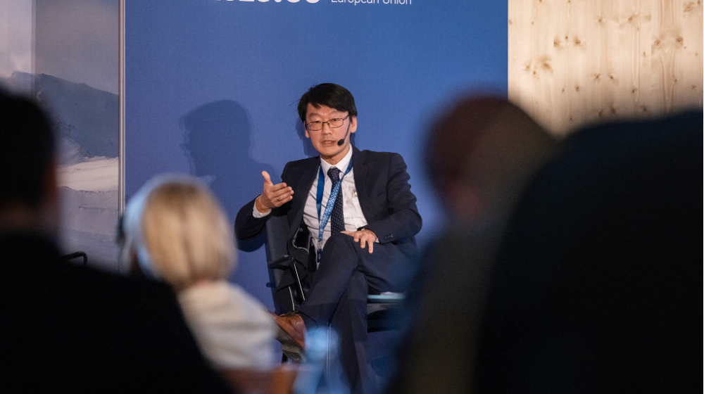 Jan Joel Andersson speaking on stage at conference © Swedish Presidency of the Council of the EU Flickr