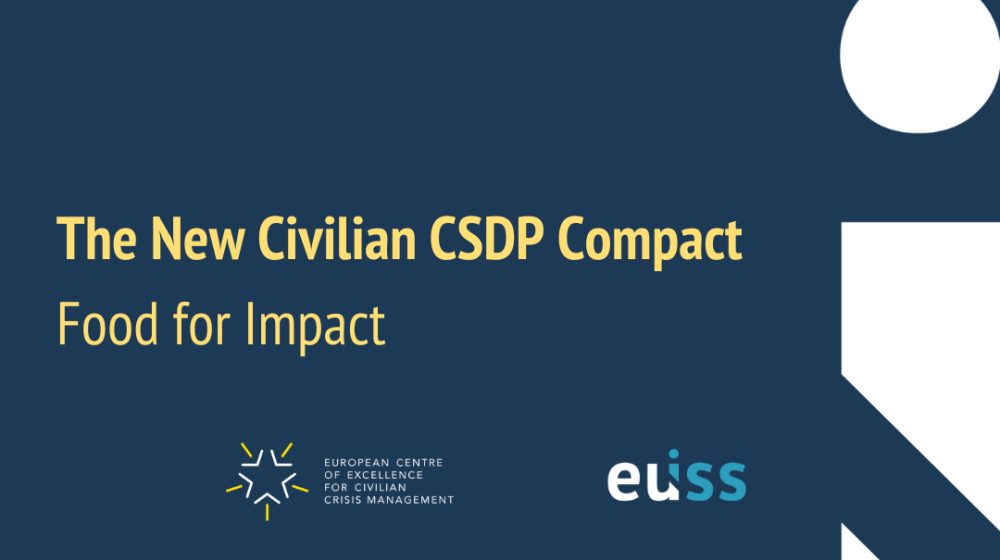 Title of the meeting on blue background © EUISS