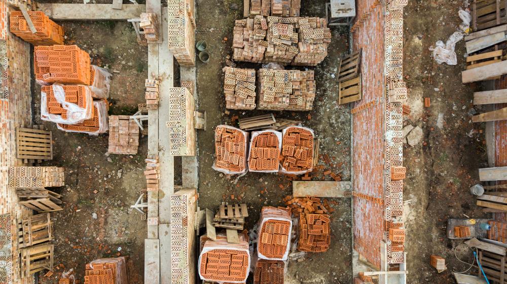 Aerial view of bricks © Envato Elements