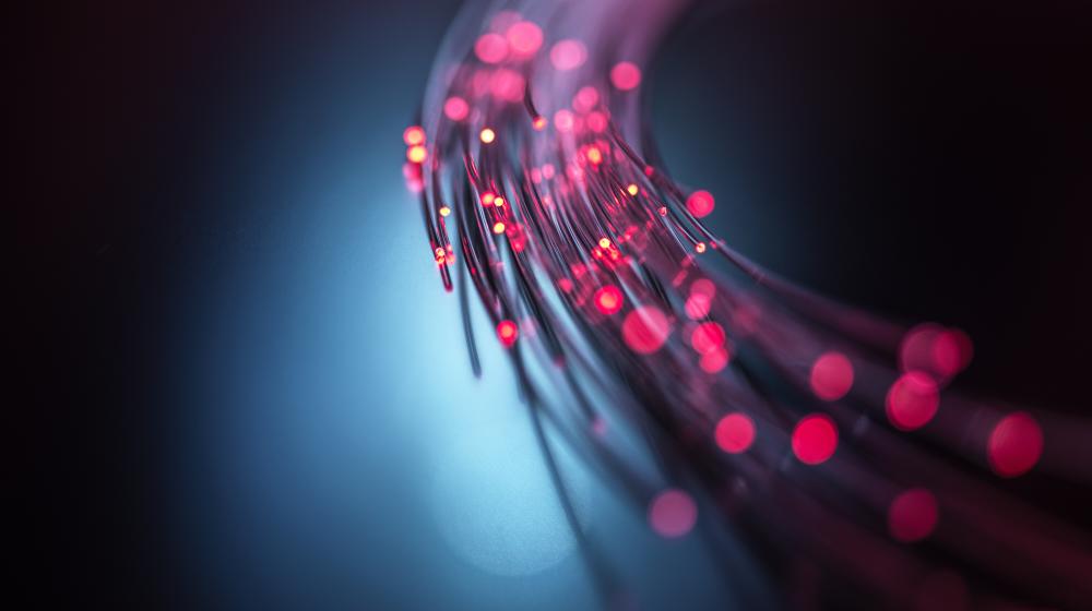 A close up of a fibre optic cable © Envato Elements