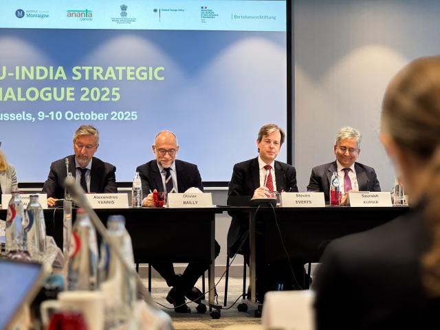 Participants at the 2025 EU-India Strategic Dialogue