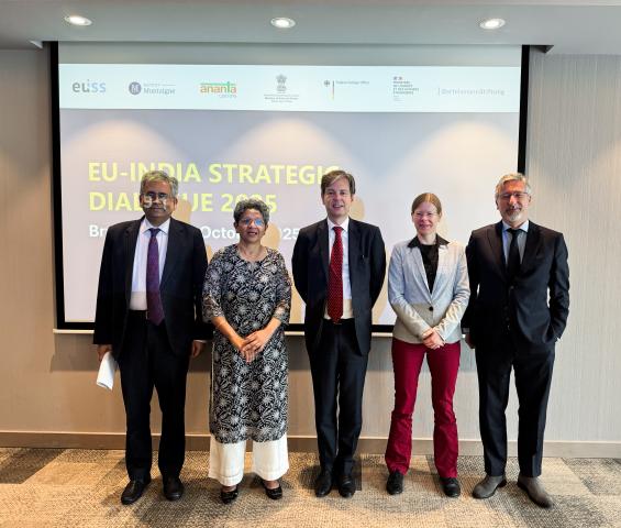 Participants at the 2025 EU-India Strategic Dialogue