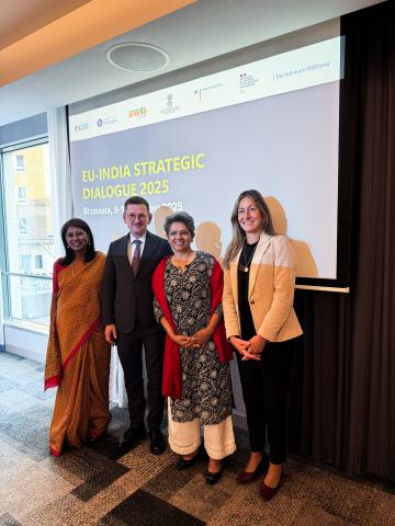 Participants at the 2025 EU-India Strategic Dialogue