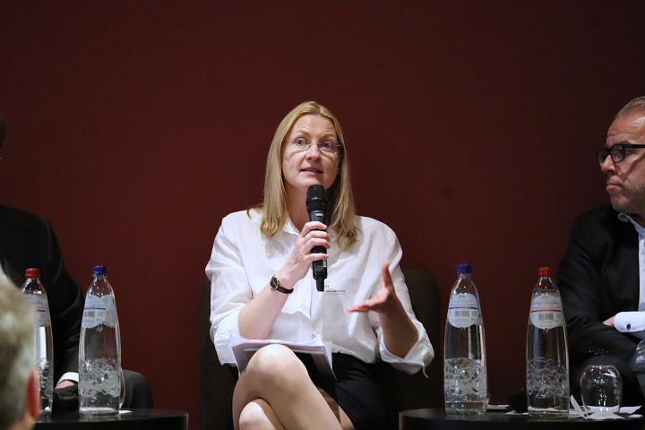 Picture of speakers at the panel discussion. Image credit to EUISS.