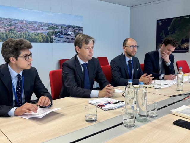 Picture of EUISS analysts during the presentation. Image credit to Kubilius' account on X.