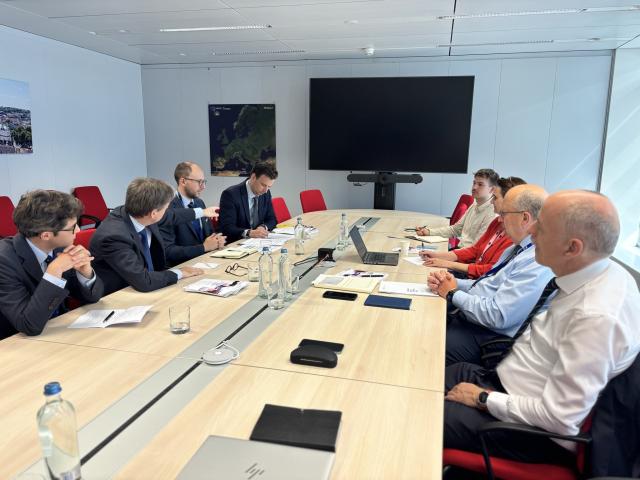 Picture of EUISS analysts during the presentation. Image credit to Kubilius' account on X.