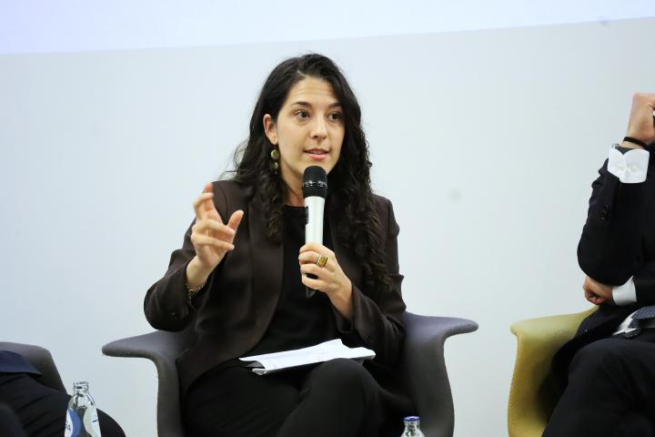 Picture of speakers at the panel discussion. Image credit to EUISS.