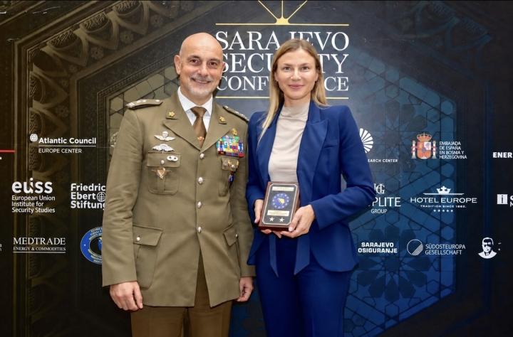 Major General Maurizio Fronda & Bojana Zorić at the Sarajevo Security Conference